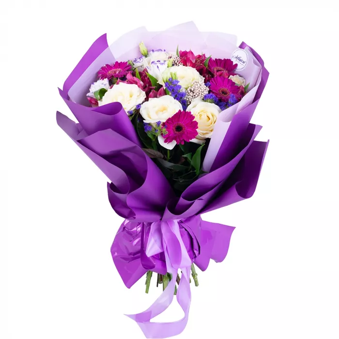 Букет из роз с герберами