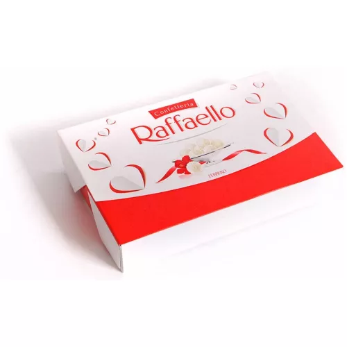 51 сиреневая и белая роза - коробка Raffaello в подарок!