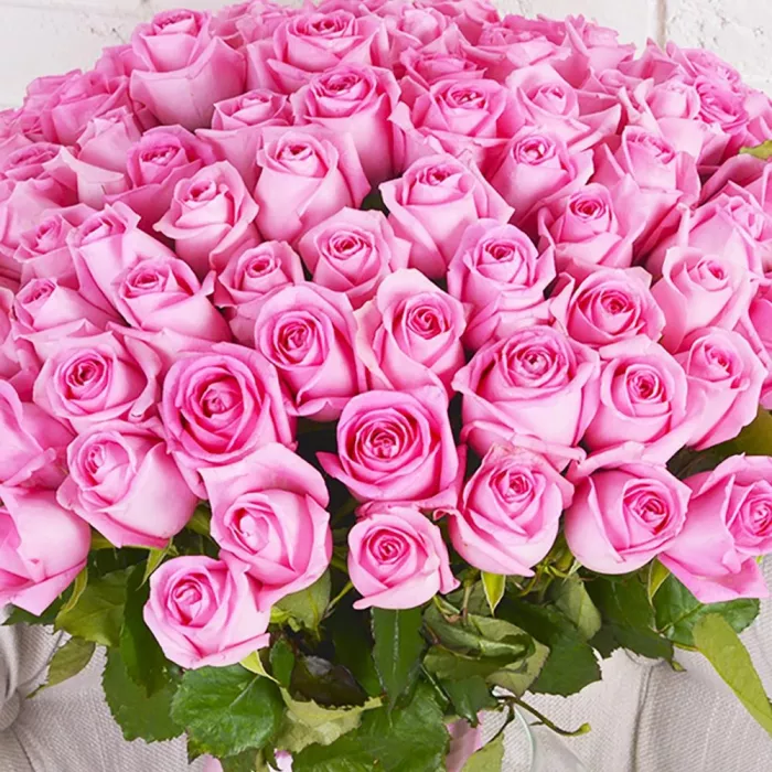 Букет из 101 розовой розы