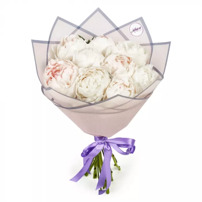 Букет из 9 пионов