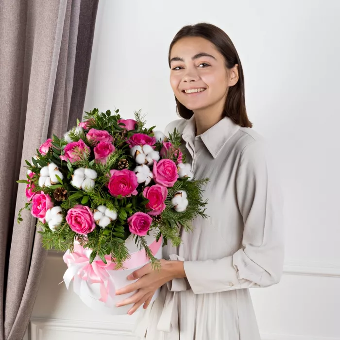 Новогодний букет Сочельник размер L