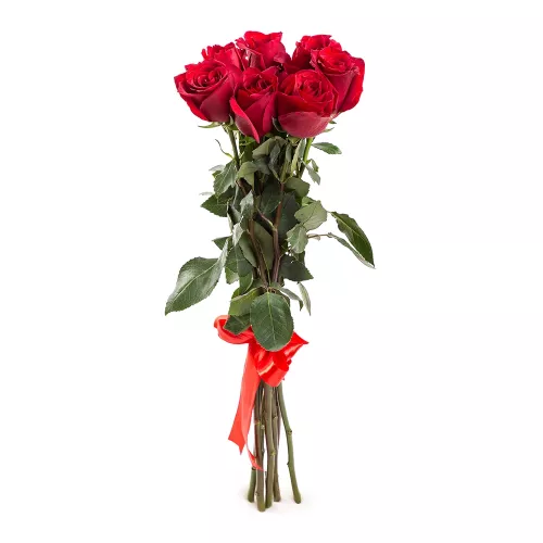 Букет из 7 красных роз 60 см