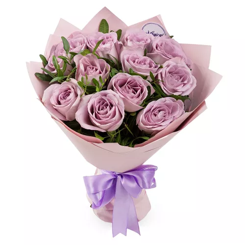 Букет из 11 фиолетовых роз 40 см
