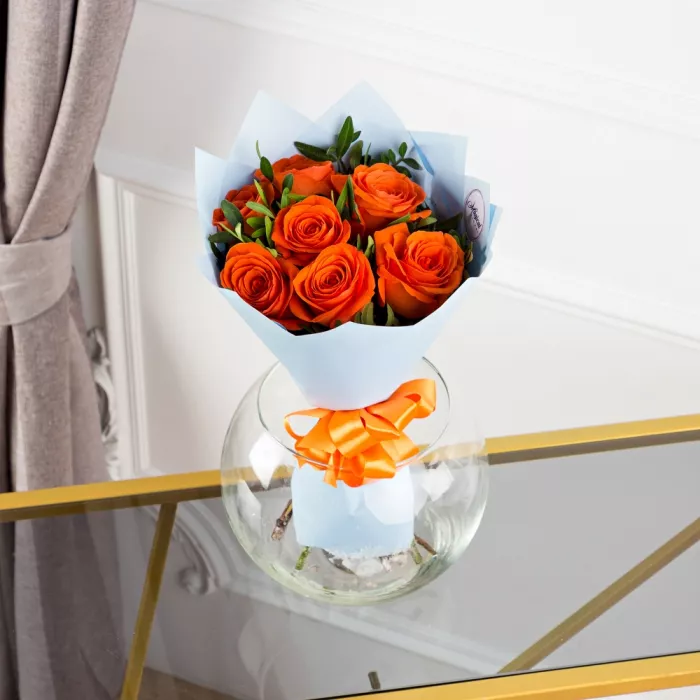Букет из 7 оранжевых роз