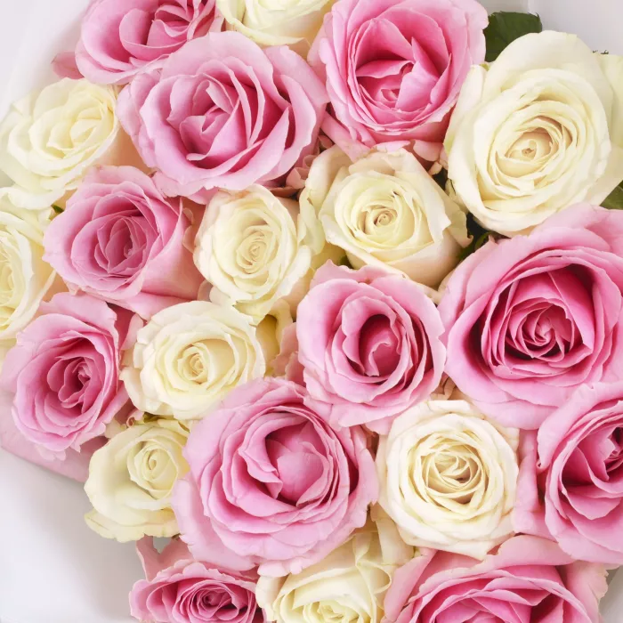 21 роза микс Premium 40 см