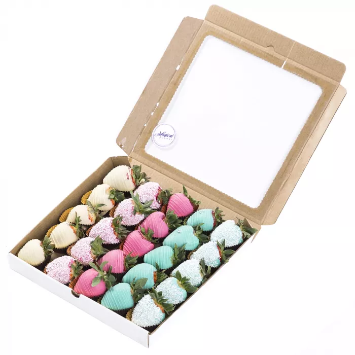 Клубничная коробка 25 шт