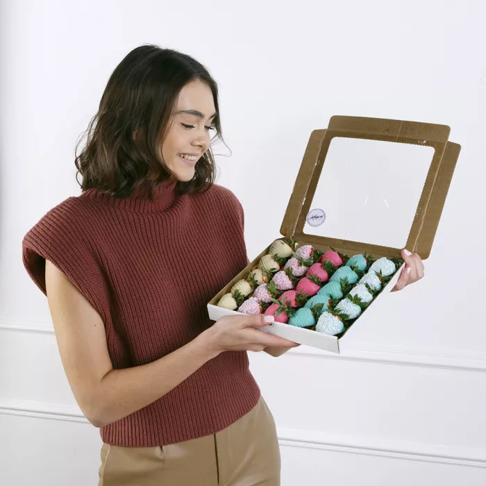 Клубничная коробка 25 шт