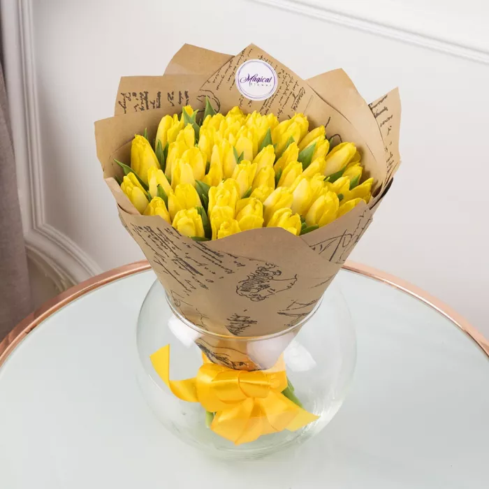 51 желтый тюльпан