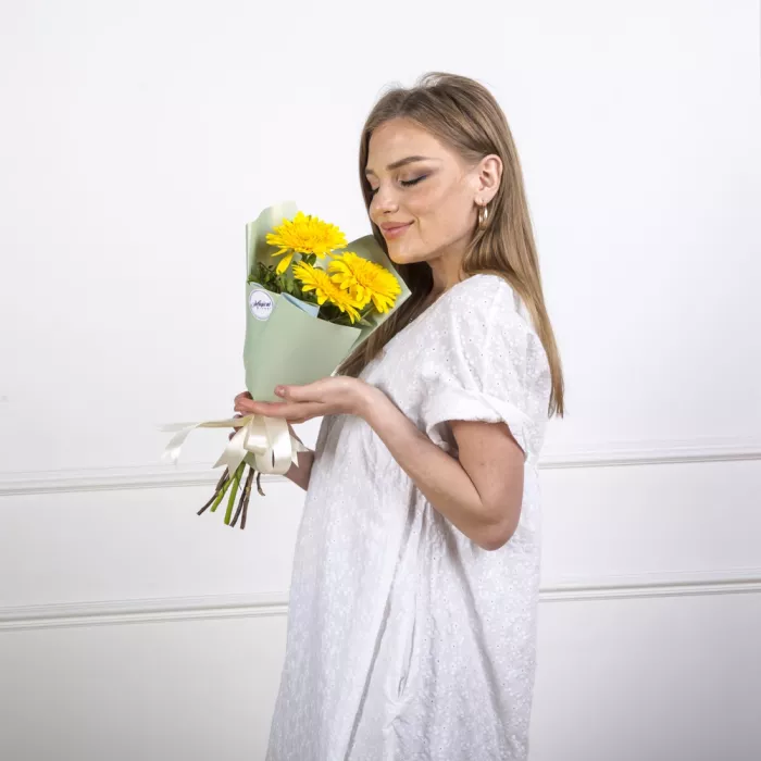 Букет из 3 желтых гербер