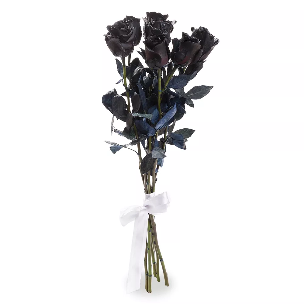 Букет из 7 черных роз 70 см - купить в Москве по цене 2990 р - Magic Flower