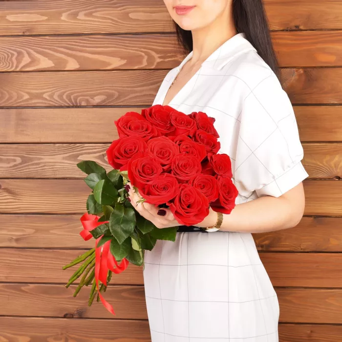 Букет из 15 роз Premium 60 см