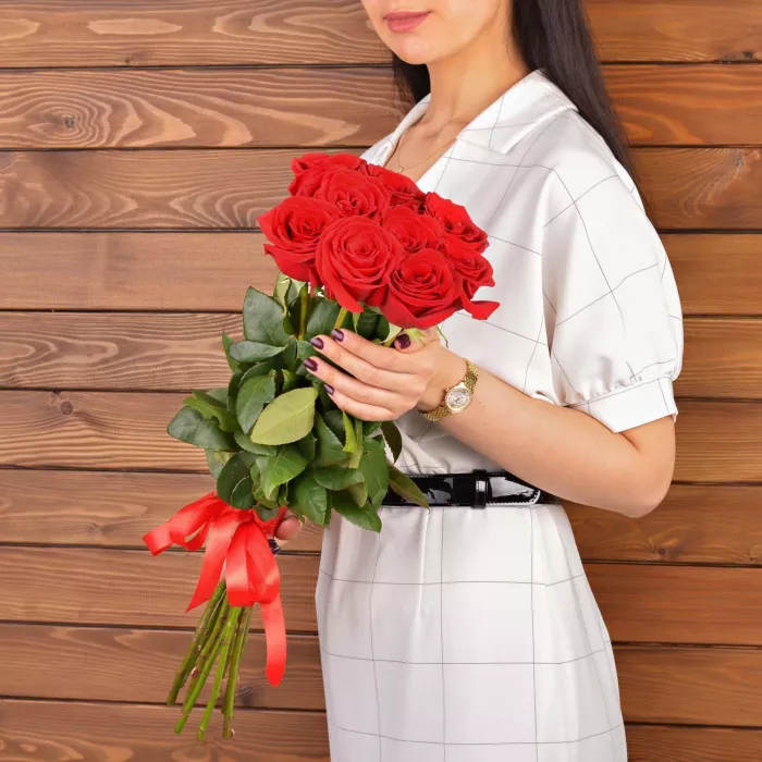 Букет из 9 роз Premium 60 см