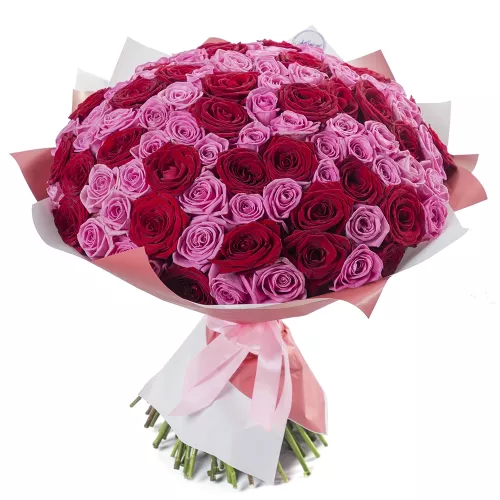 Букет из 101 розы Ягодный микс premium 50 см