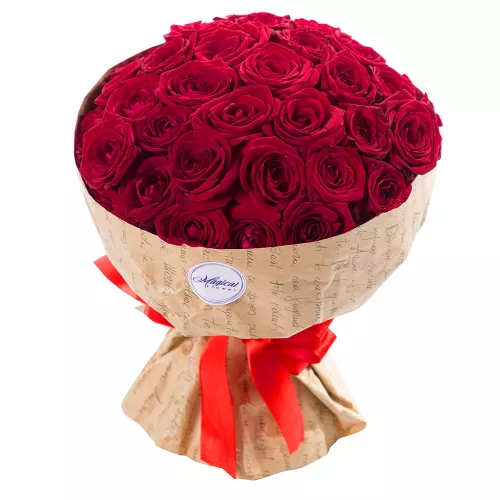 Букет на День матери из 35 красных роз 40 см