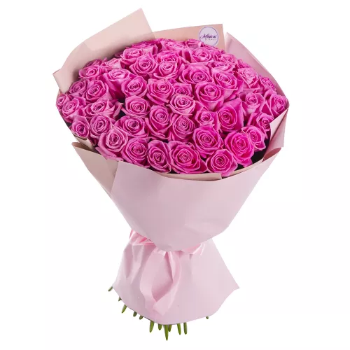 Букет на День матери из 51 розовой розы 60 см