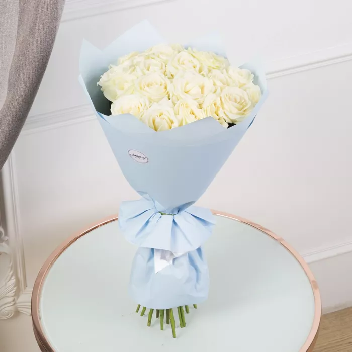 21 белая роза premium 50 см 21 белая роза premium 50 см