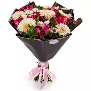 Букет из альстромерий и гербер