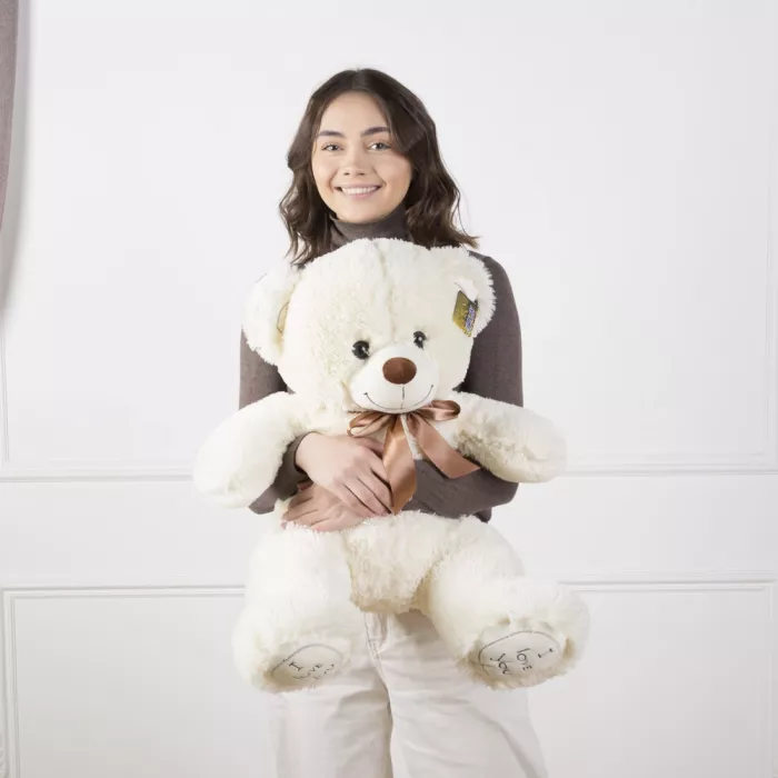 Мишка плюшевый белый