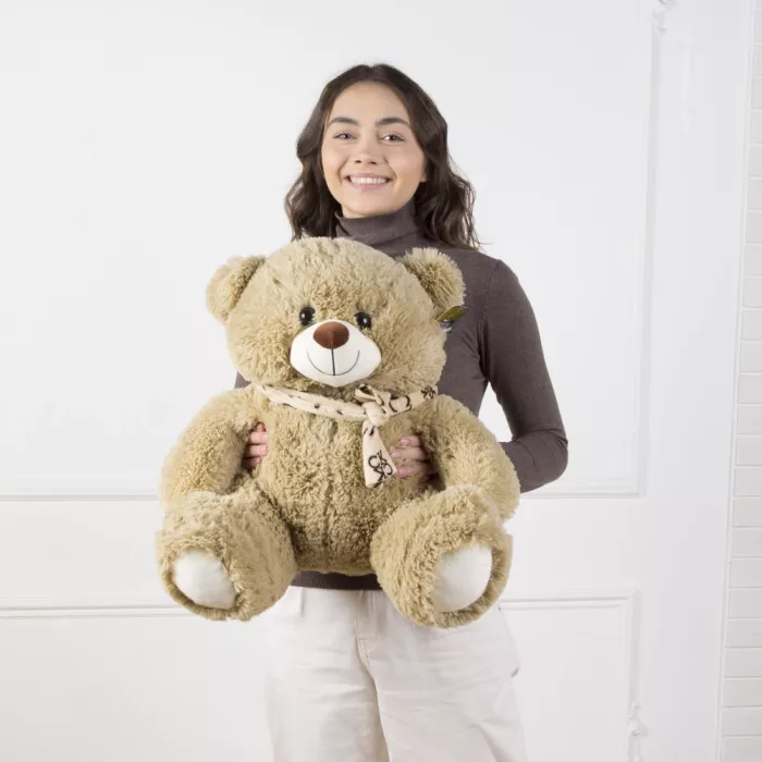 Мишка плюшевый коричневый