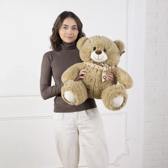 Мишка плюшевый коричневый