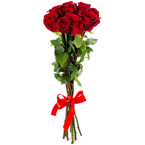 Букет из 9 красных роз Эквадор 70 см с доставкой