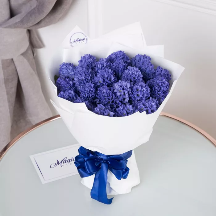 Букет из синего гиацинта 25 шт