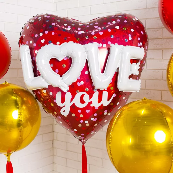 Композиция шаров Люблю тебя