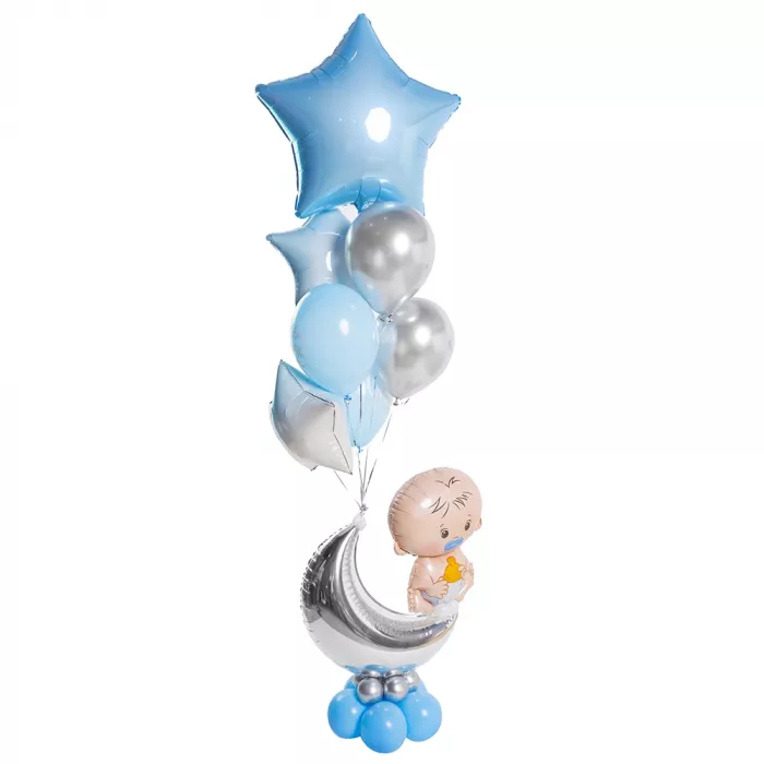 Фонтан шаров На рождение мальчика