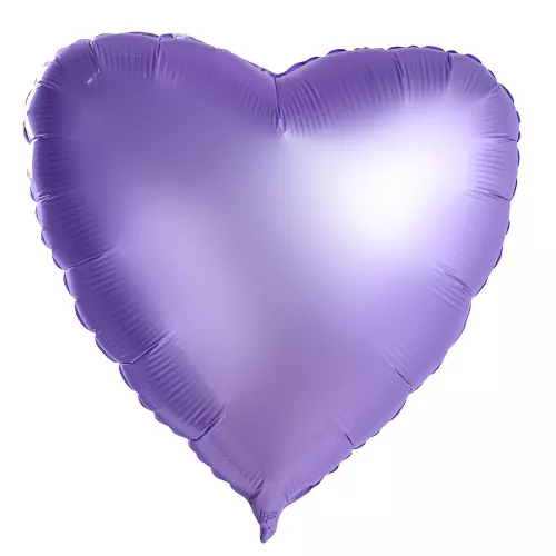 Фольгированное сердце фиолетовое на выписку из роддома