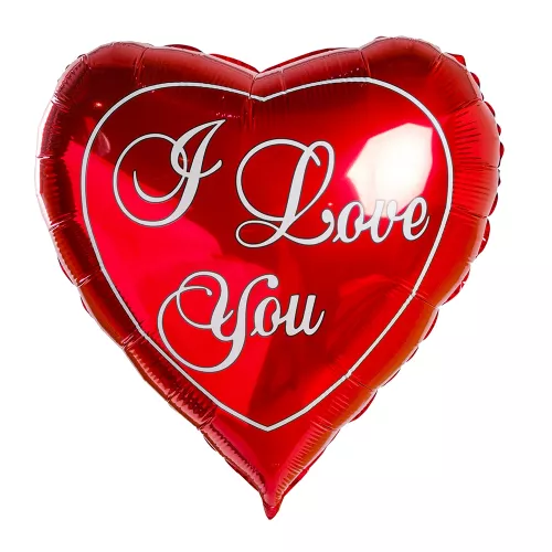 Фольгированное сердце I love you