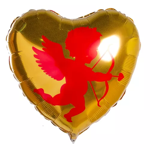 Воздушный шар сердце с купидоном для влюбленных