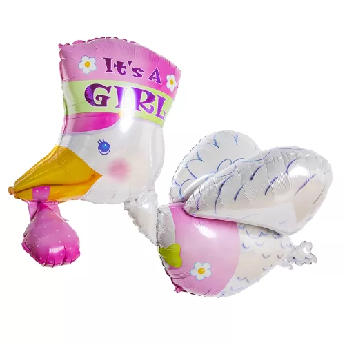 Шар Аист с девочкой