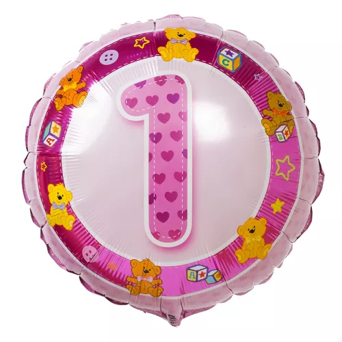 Фольгированный шар с цифрой Один