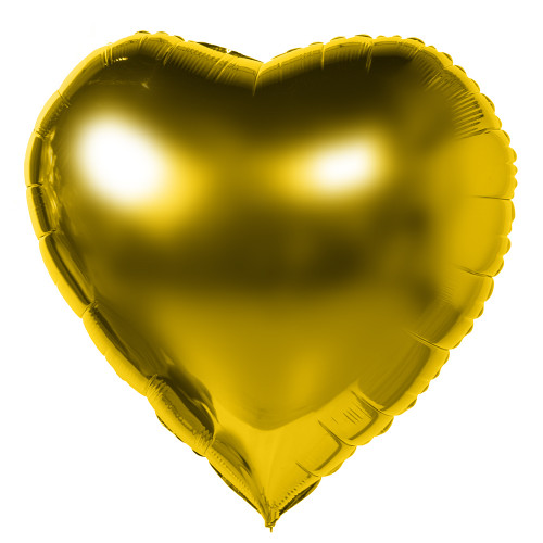 Фольгированный шар Сердце золотой