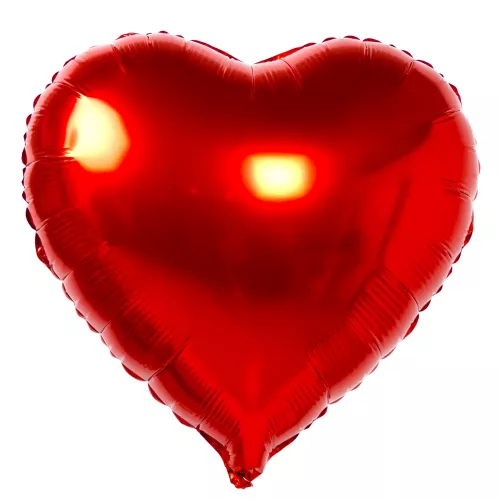 Воздушный шар Сердце металлик красное