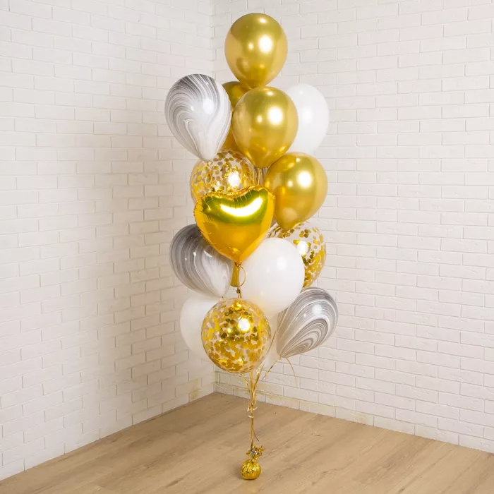 Фонтан шаров Золотая роскошь