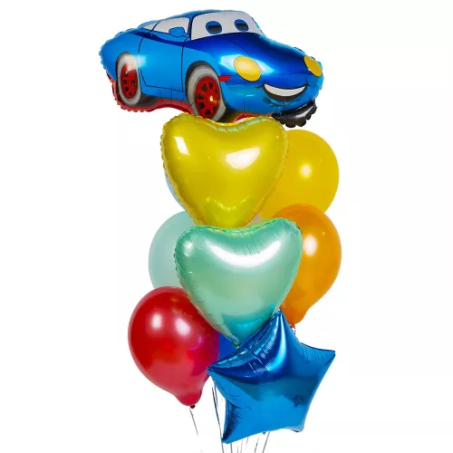 Фонтан шаров с тачкой Молния МакКуин