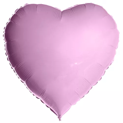 Фольгированный шар Сердце матовый розовый