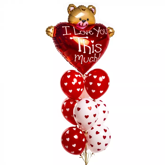 Фонтан мишка с сердцем