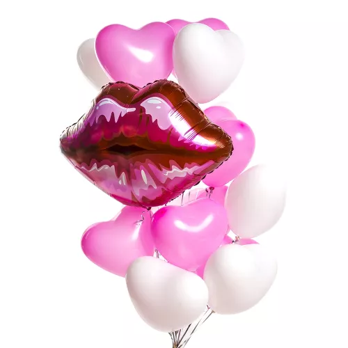 Букет шаров Нежный поцелуй 