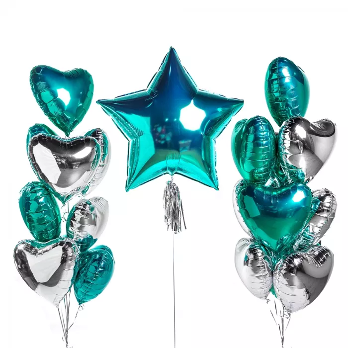 Композиция шаров Бирюзовое сияние