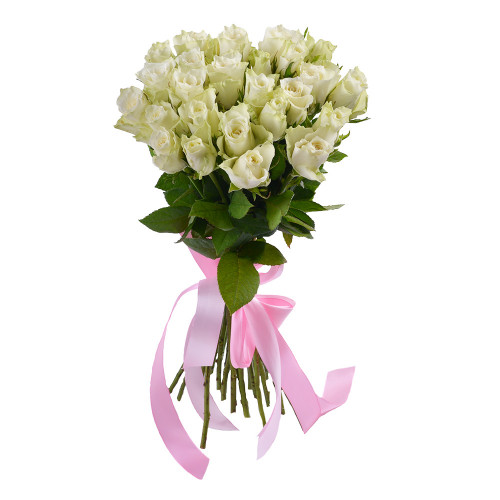 Букет на День матери из 25 белых роз