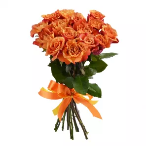 15 оранжевых роз
