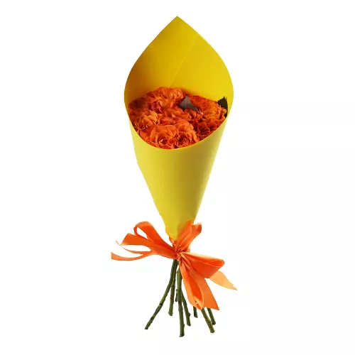 Букет из 9 оранжевых роз