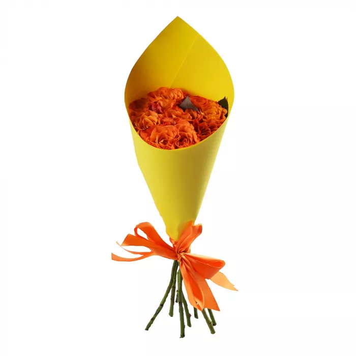 Букет из 9 оранжевых роз