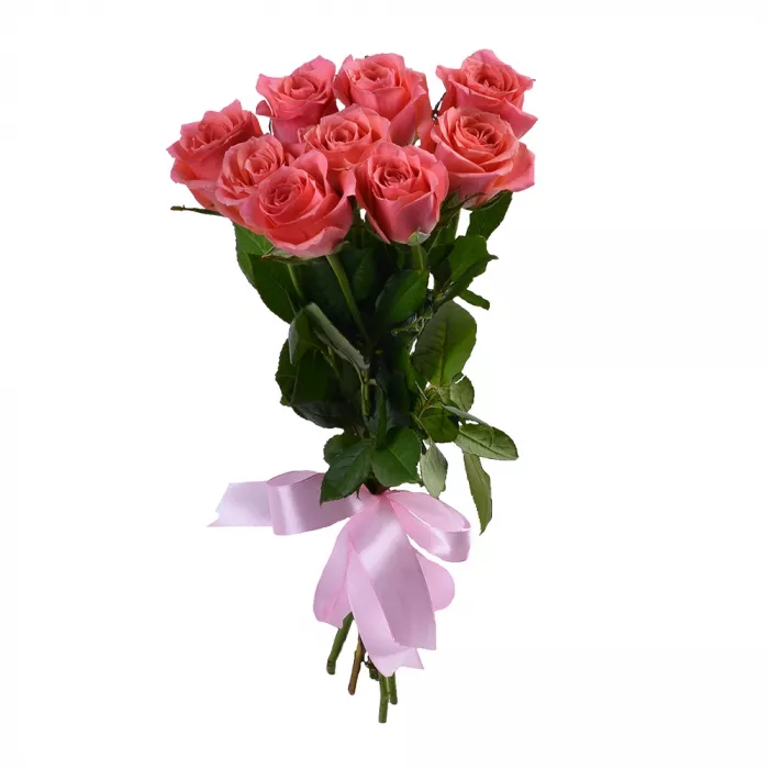 Букет из 9 коралловых роз