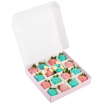 Набор из 16 клубник в шоколаде "Мишки Гамми"