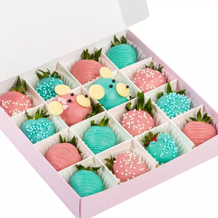 Набор из 16 клубник в шоколаде "Мишки Гамми"