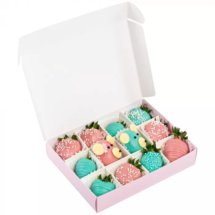 Набор из 12 клубник в шоколаде "Мишки Гамми"