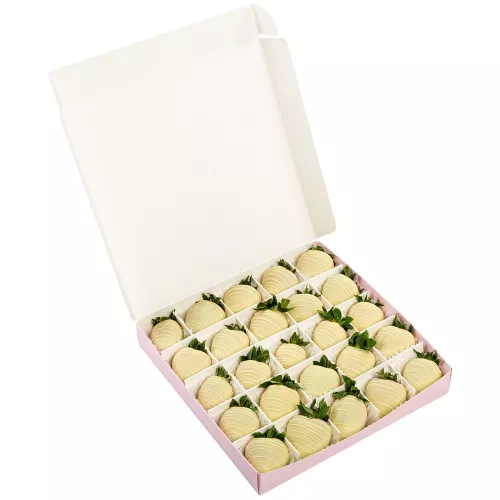 Набор из 25 клубник в шоколаде "Снежный рай"